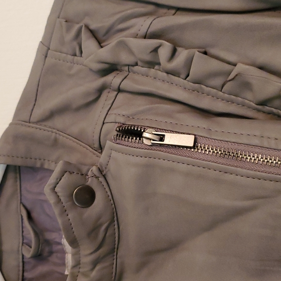 Grey Faux Leather Jacket - Picture 2 of 8